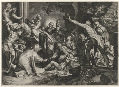 Vzkříšení Lazara od Jan Harmensz. Muller
