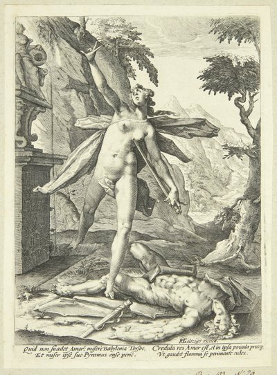 Pyramus a Thisbe od Jan Harmensz. Muller