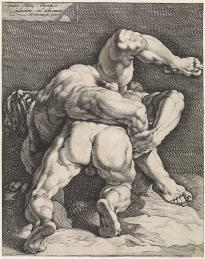 Dva zápasníci od Jan Harmensz. Muller