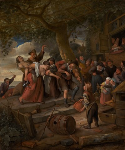 Prase patří do chlívku, kolem 1673-5 od Jan Havicksz. Steen