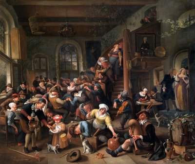 Vaječný tanec: Veselí selci v hostinci od Jan Havicksz. Steen