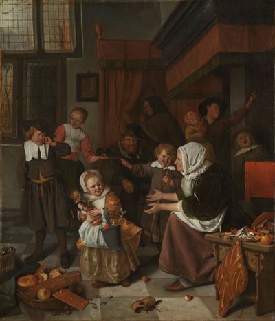 Svátek svatého Mikuláše od Jan Havicksz. Steen