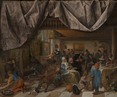 Život člověka, c. 1665 od Jan Havicksz. Steen