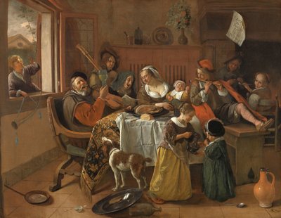 Veselá rodinka Veselá rodinka od Jan Havicksz. Steen