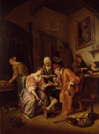Nemocný starý muž od Jan Havickszoon Steen