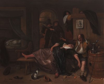 Opilý pár, kolem 1655-65 od Jan Havickszoon Steen