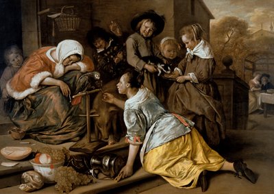 The Effects of Intemperance, c.1663-65 od Jan Havickszoon Steen