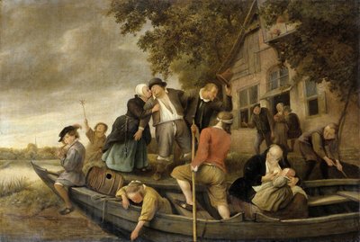 Veselý návrat domů, 1679 od Jan Havickszoon Steen