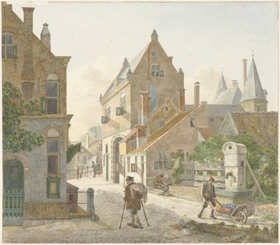 Waardpoort a Oude Gracht v Utrechtu od Jan Hendrik Verheijen