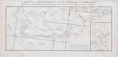 Mapa Krymu a Azovského moře, 1774 od Jan Hendrik van Kinsbergen