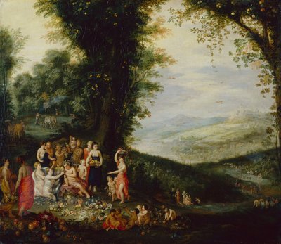 The Triumph of Bacchus (olej na panelu) od Jan II and Balen Jan van Brueghel