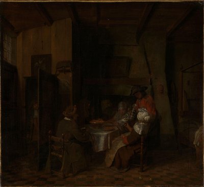 Rodinné jídlo v selské chalupě od Jan Josef Horemans the elder