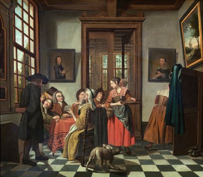 Karetní hra (olej na plátně) od Jan Josef the Younger Horemans