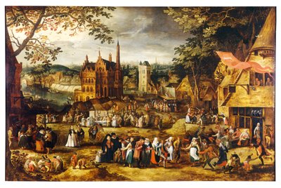 Vesnická pouť (olej na panelu) od Jan Josef the Younger Horemans