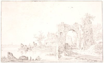 Říční krajina s ruinou od Jan Josefsz van Goyen