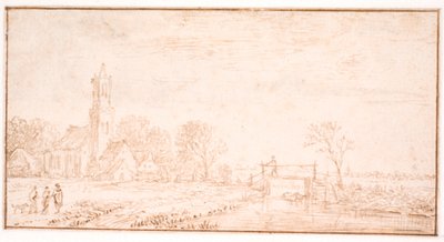 Vesnický kostel v Lisse od Jan Josefsz van Goyen
