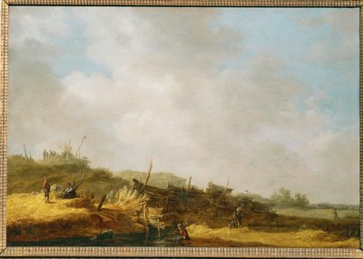 Krajina s dunami (malba na dubovém dřevě) od Jan Josephsz van Goyen