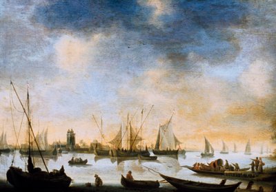 Pohled na řeku, 17. století. od Jan Josephsz van Goyen