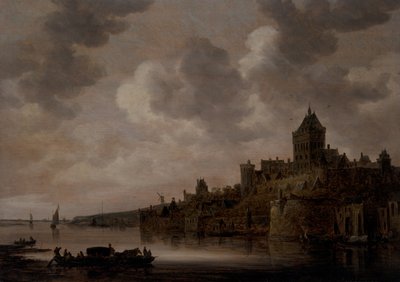 Valkhof Nijmegenissä, noin 1640-luku (öljy paneelissa) od Jan Josephsz van Goyen