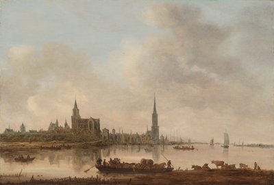Pohled na Emmerich od Jan Josephsz van Goyen