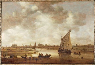 Pohled na Leiden, Nizozemsko, od severovýchodu (olej na dřevě) od Jan Josephsz van Goyen