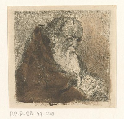 Modlící se mnich od Jan Karel Jacob de Jonge
