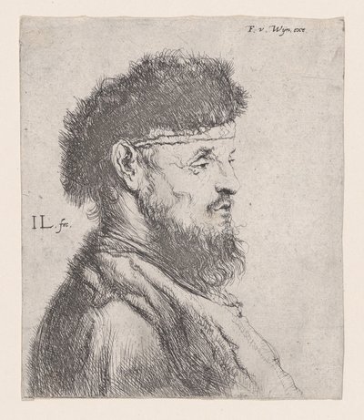Busta muže s kožešinovou čepicí, 17. století. od Jan Lievens
