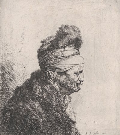 Busta starého muže s kožešinovou čepicí, ca. 1631. od Jan Lievens