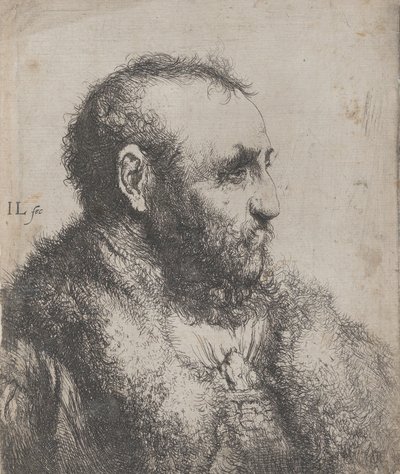 Busta starce s kožešinovým límcem, 17. století. od Jan Lievens
