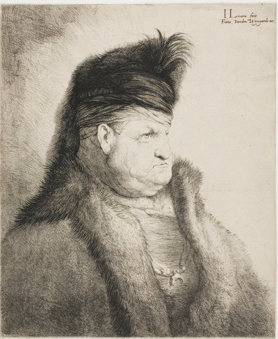 Busta orientálního muže od Jan Lievens