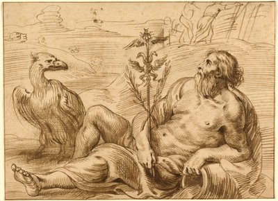Řeka Bůh s orlem od Jan Lievens