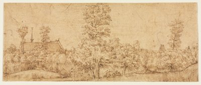 Stromy před vesnicí, třetí čtvrtina 17. století. od Jan Lievens