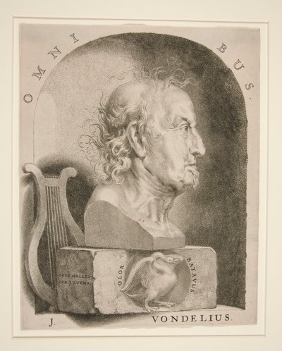 Portrét Joosta van den Vondela (1587-1679) od Jan Lutma The Younger