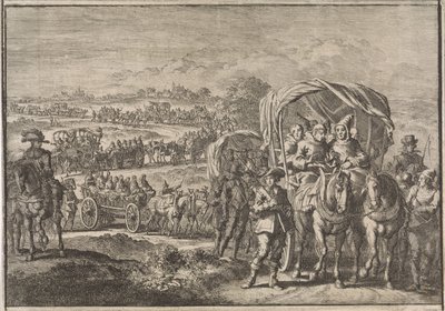 Mniši ze Severního Brabantska prchají do Antverp, 1637 od Jan Luyken (attributed to)