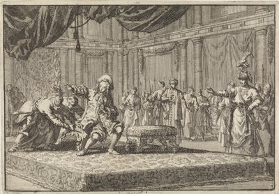 Sídlo, které umístil vedle sídla velkovezíra, je vyrván od francouzského vyslance v Konstantinopoli, 1677 od Jan Luyken
