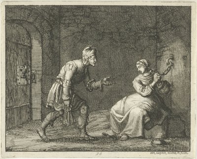 Felicitas ve vězení s žalářníkem od Jan Luyken