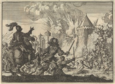 Holandská vojska zaútočí na zeď Tienen, 1635 od Jan Luyken