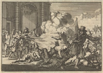 Nepokoje v Rotterdamu po uvěznění remonstrantského ministra, 1621 od Jan Luyken