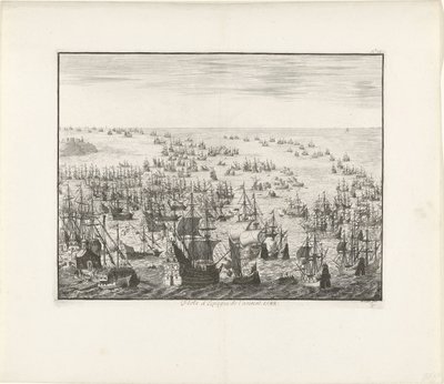 Potopení španělské armády v roce 1588, c. 1680 od Jan Luyken
