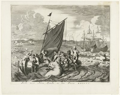 Plavba na Novaya Zemlya v roce 1596, 1679-1681 od Jan Luyken