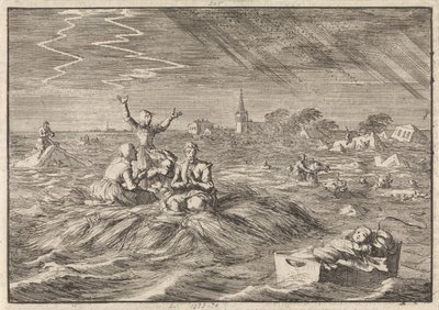 Povodeň v Groningenu, 1686 od Jan Luyken