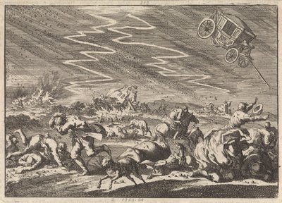 Silná bouřka v Donsenhausen v Thuringen, 1674 od Jan Luyken
