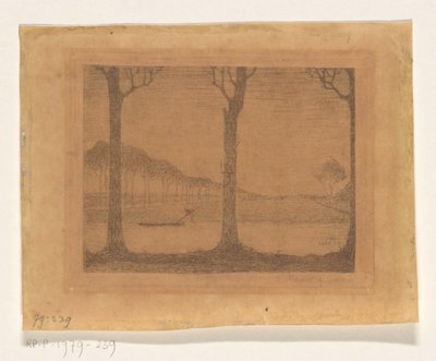 Stromy podél kanálu na Woudsterweg od Jan Mankes (signed by artist)