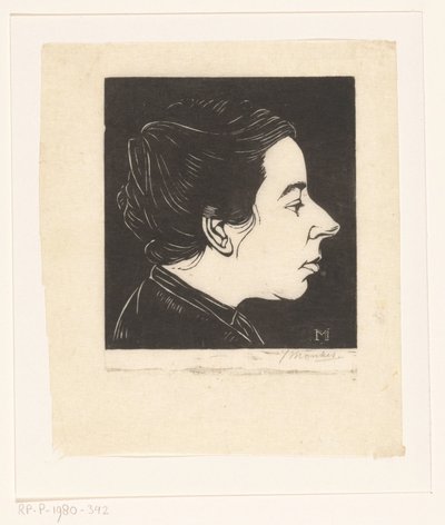 Portrét Anny Zernike od Jan Mankes (signed by artist)