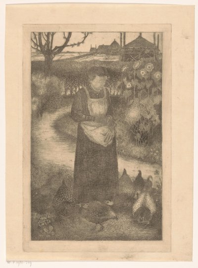 Anne Zernike krmí kuřata od Jan Mankes