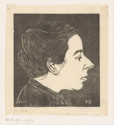 Portrét Anny Zernike od Jan Mankes