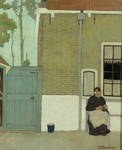 Žena před jejím domem od Jan Mankes