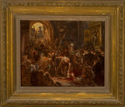 Smrt Tęczyńského ve františkánském kostele od Jan Matejko