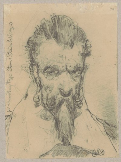 Studie hlavy Stadnického k obrazu „Skargovo kázání“ od Jan Matejko