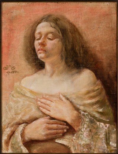 Portrétní studie ženy od Jan Matejko
